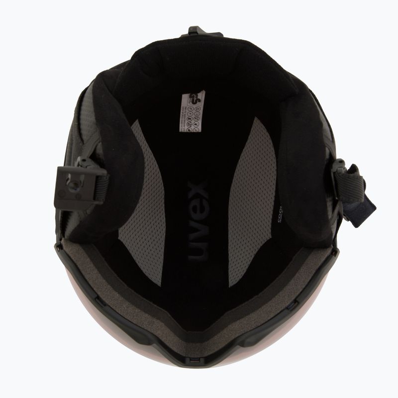 Slidinėjimo šalmas UVEX Instinct Visor PRO V black matt/silver/silver 5