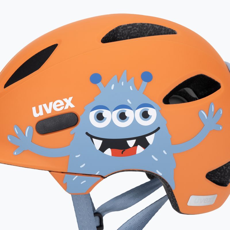 UVEX Oyo Style monster papaya matinis vaikiškas dviratininko šalmas 7