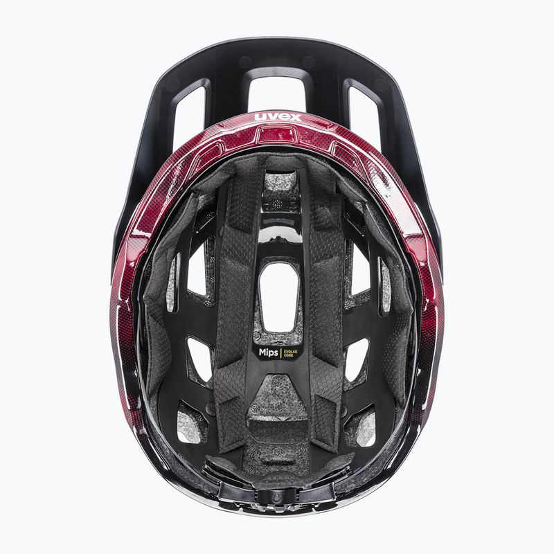 Dviračių šalmas UVEX React MIPS black/ruby red matt 10