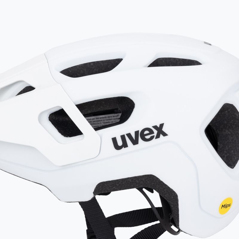 Vaikiškas dviratininko šalmas UVEX React MIPS Jr white matt 7