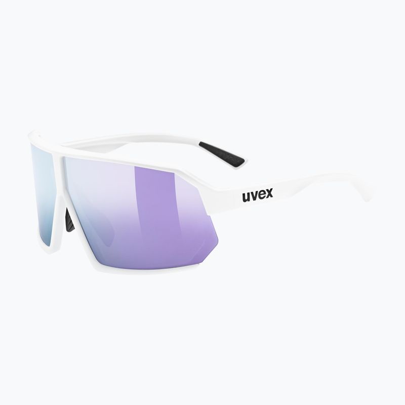 Akiniai nuo saulės UVEX Sportstyle 237 white matt/mirror lavender