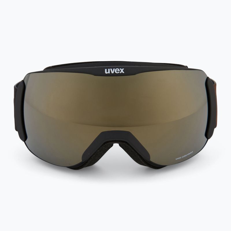 Slidinėjimo akiniai UVEX Downhill 2100 CV black matt/mirror cooper green 2
