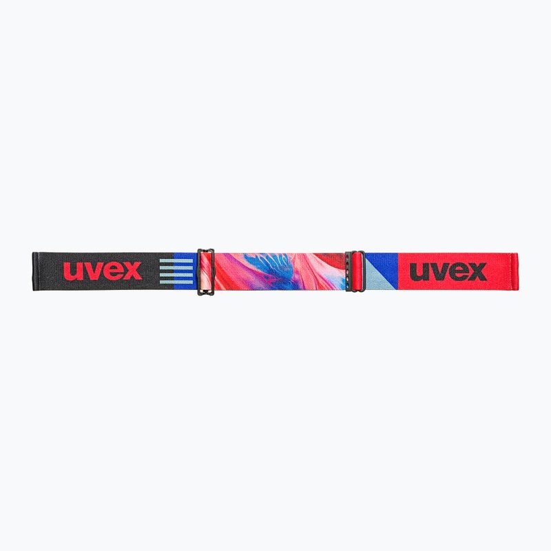 Slidinėjimo akiniai UVEX Athletic FM black matt/mirror red orange clear 5