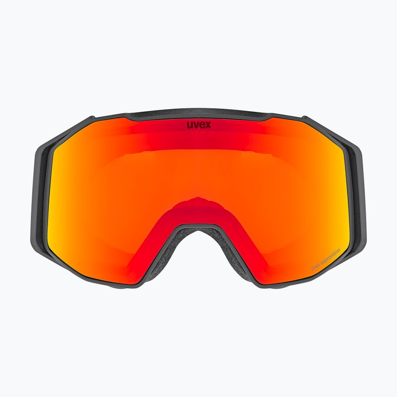 Slidinėjimo akiniai UVEX Gravity FM black matt/mirror red orange clear 2