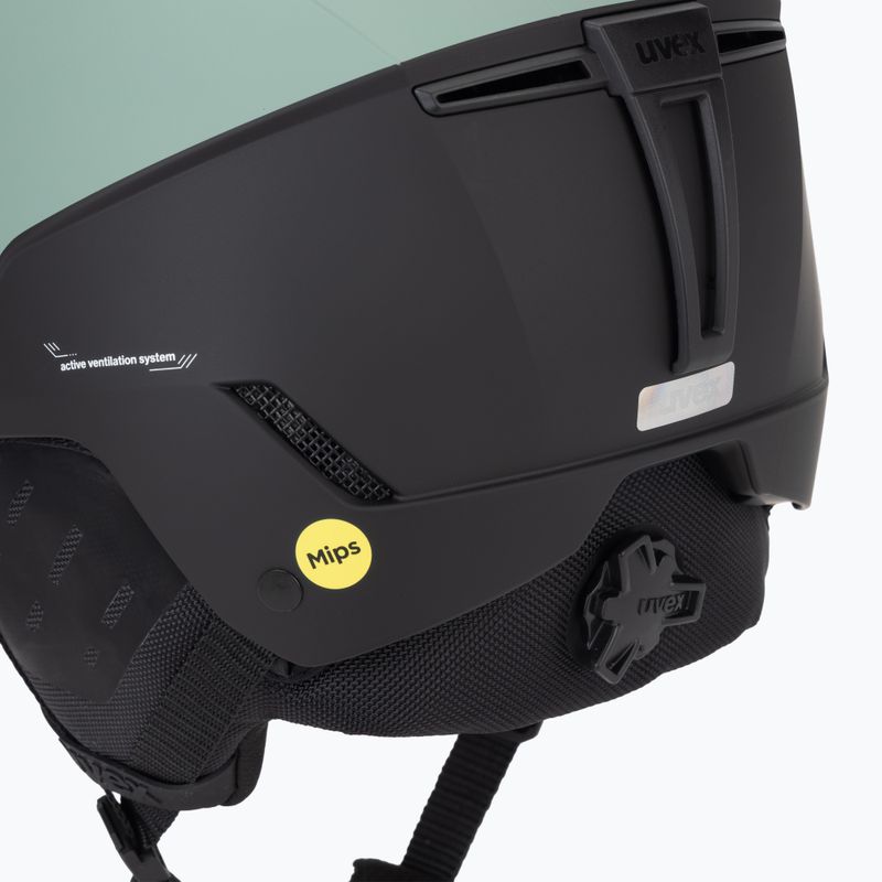 Slidinėjimo šalmas UVEX Stance MIPS oxid green/black matt 8