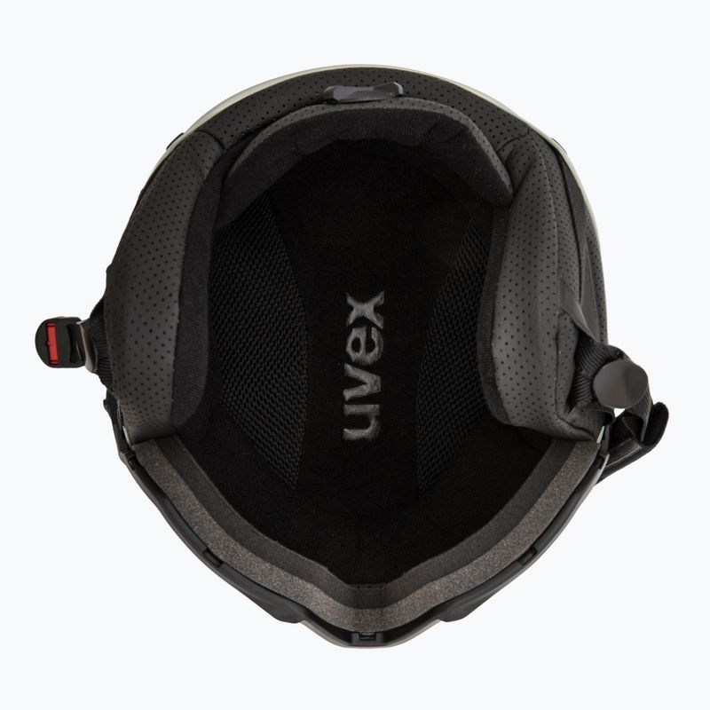 Slidinėjimo šalmas UVEX Instinct Visor oxid green matt/mirror silver/smoke 5