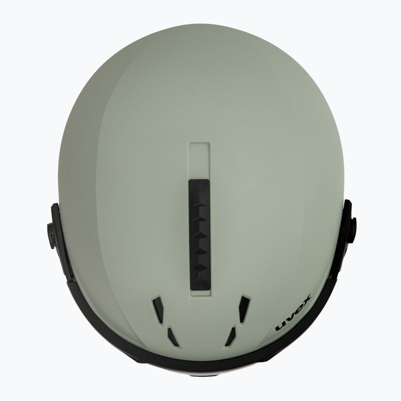 Slidinėjimo šalmas UVEX Instinct Visor oxid green matt/mirror silver/smoke 6