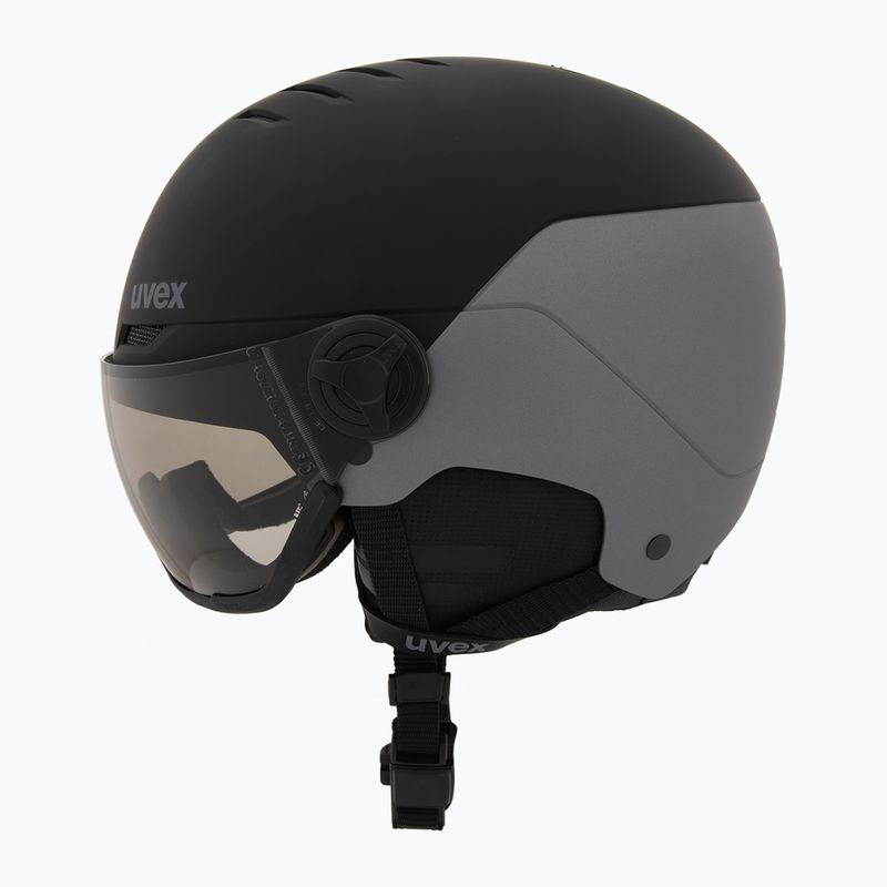 Slidinėjimo šalmas UVEX Wanted Visor Pro V black/silver matt 3