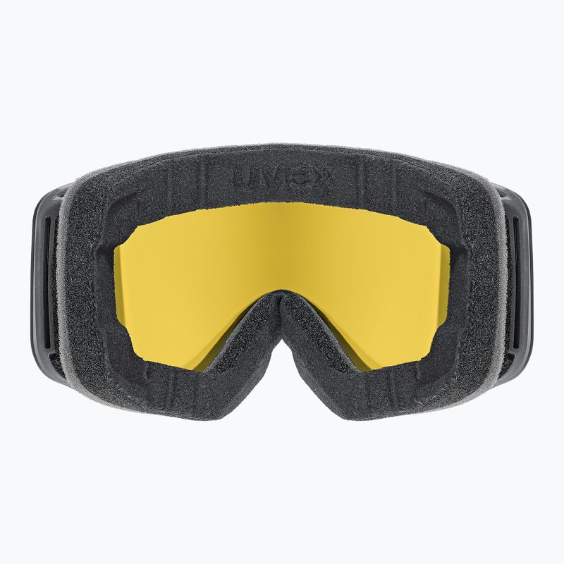 Vaikiški slidinėjimo akiniai UVEX Pwdr FM black matt/mirror green yellow clear 3
