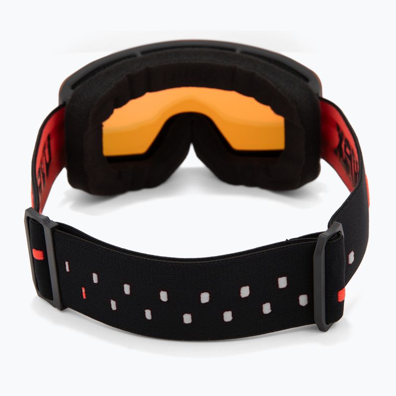 Vaikiški slidinėjimo akiniai UVEX Pwdr FM black matt/mirror red orange clear 3