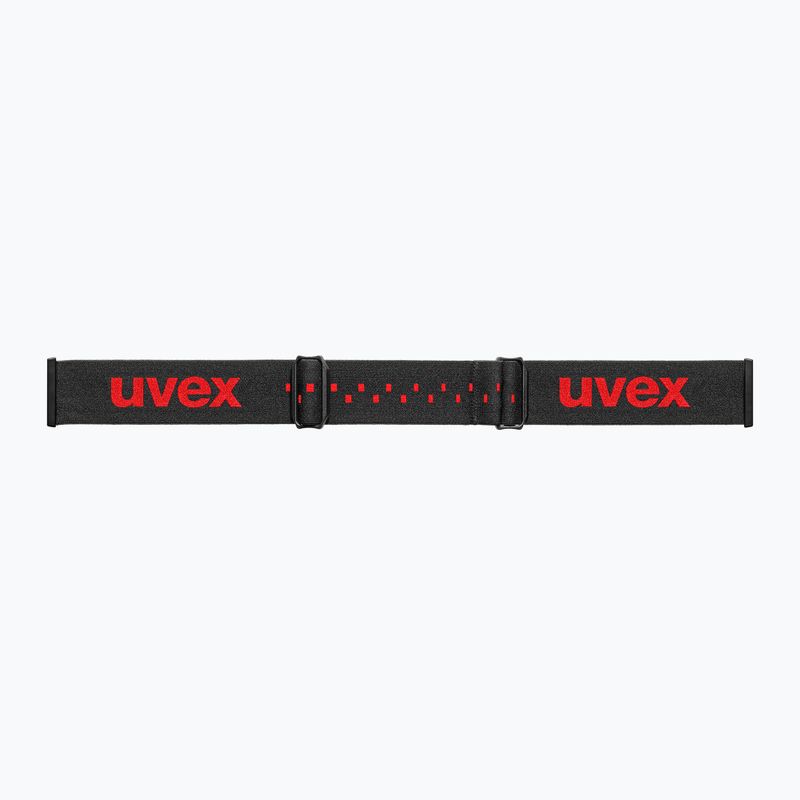 Vaikiški slidinėjimo akiniai UVEX Pwdr FM black matt/mirror red orange clear 4