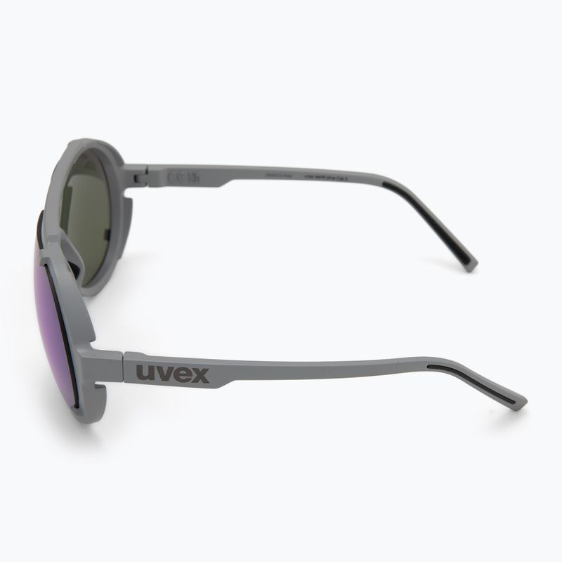 Akiniai nuo saulės UVEX Esntl Pina grey matt/mirror purple 4