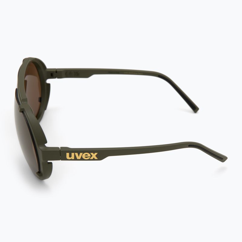 Akiniai nuo saulės UVEX Esntl Pina moss green matt/mirror gold 4