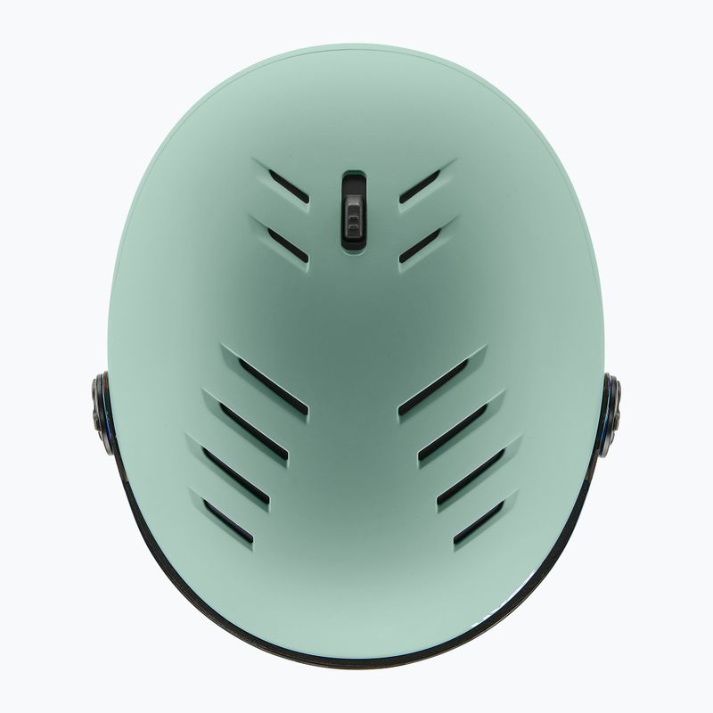 Slidinėjimo šalmas UVEX Wanted Visor oxid green matt/mirror gold/smoke 3