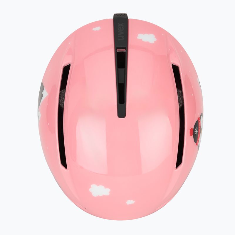 Vaikiškas slidinėjimo šalmas UVEX Viti Set + akiniai Speedy Pro pink penguin/lasergold lite 6