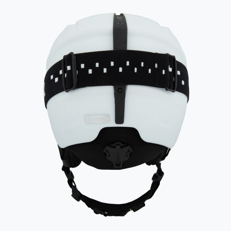Vaikiškas slidinėjimo šalmas UVEX Viti Set + slidinėjimo akiniai Speedy Pro matt white/mirror silver/green/clear 4