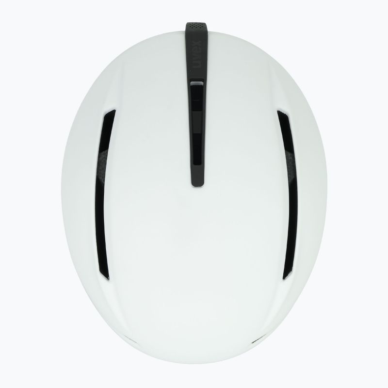 Vaikiškas slidinėjimo šalmas UVEX Viti Set + slidinėjimo akiniai Speedy Pro matt white/mirror silver/green/clear 6