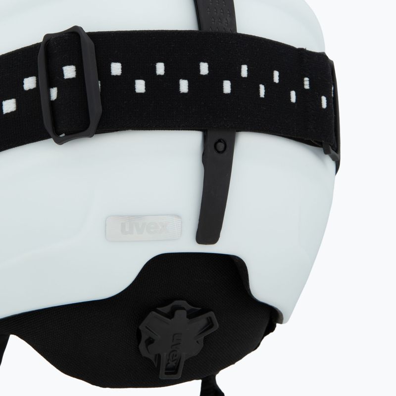 Vaikiškas slidinėjimo šalmas UVEX Viti Set + slidinėjimo akiniai Speedy Pro matt white/mirror silver/green/clear 8