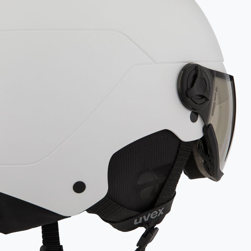 Slidinėjimo šalmas UVEX Wanted Visor Pro V white matt 8
