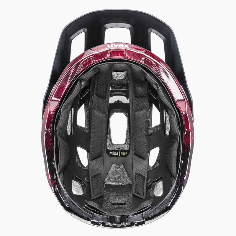 Dviračio šalmas UVEX React MIPS black/ruby red matt 4