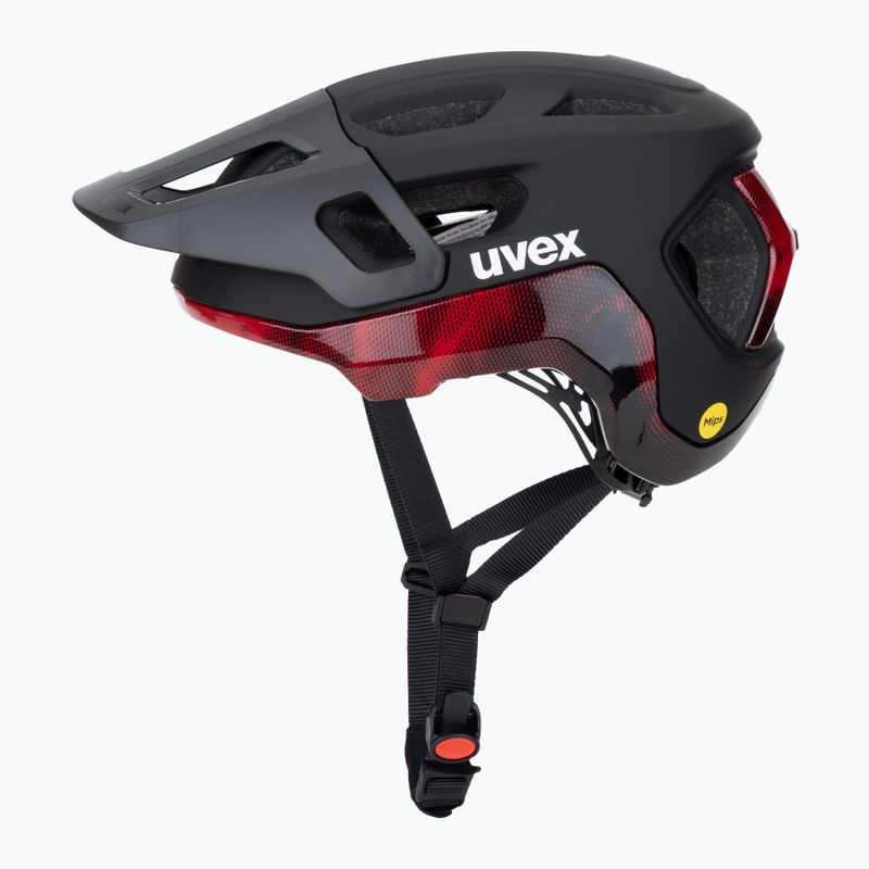 Dviračio šalmas UVEX React MIPS black/ruby red matt 3