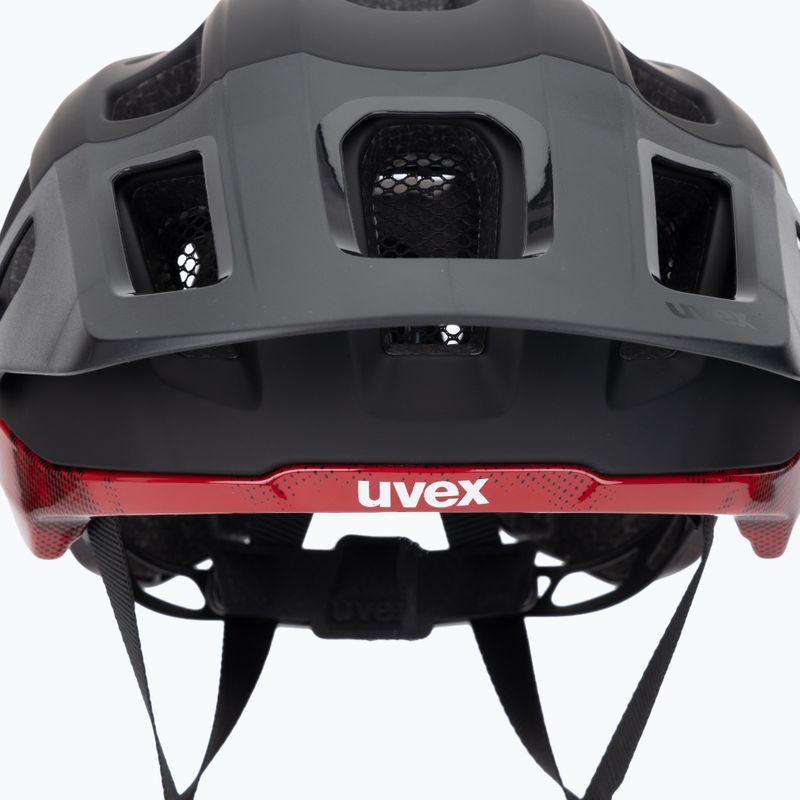 Dviračio šalmas UVEX React MIPS black/ruby red matt 7