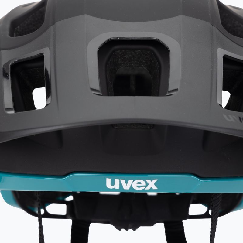 Dviračio šalmas UVEX React black/teal matt 7