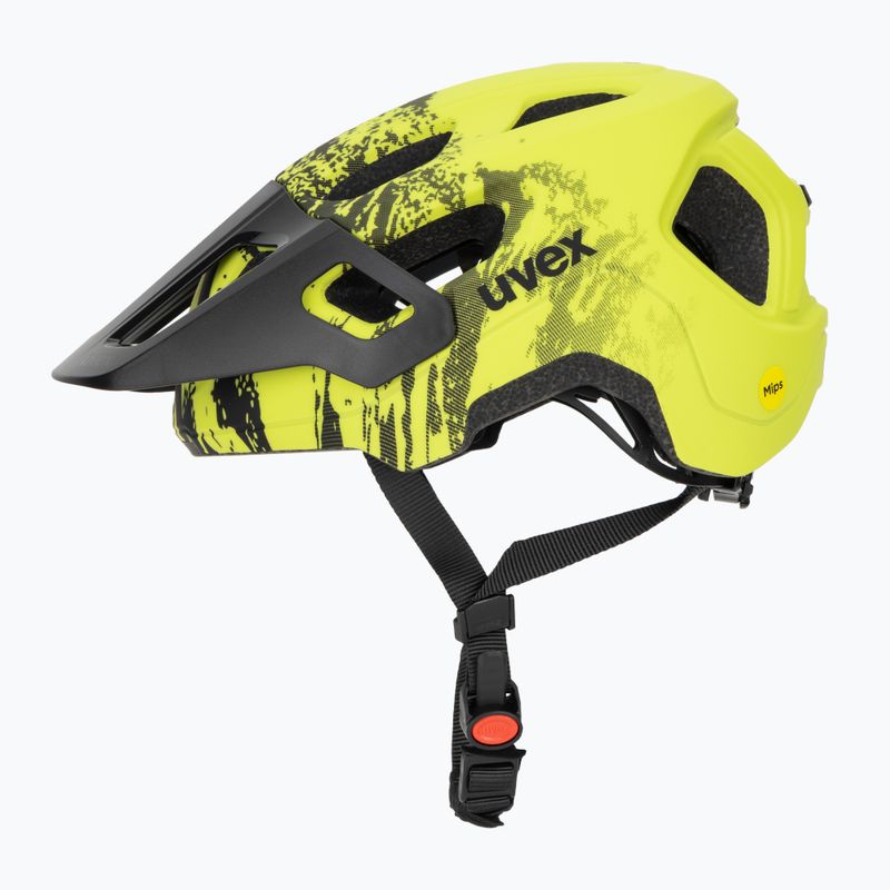 Vaikiškas dviračio šalmas UVEX React MIPS Jr lime/black 3