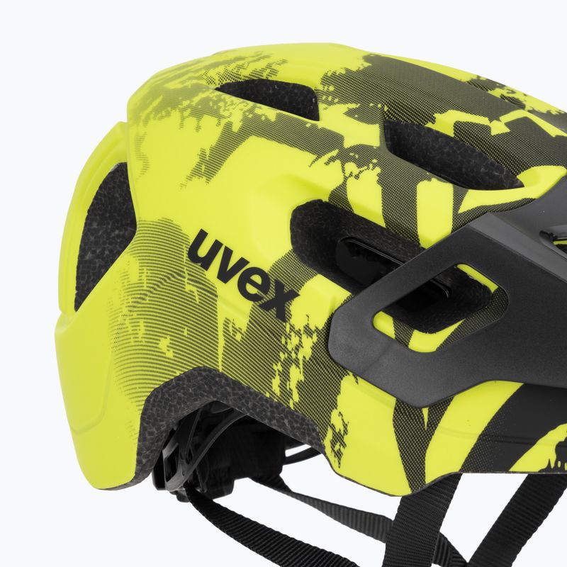 Vaikiškas dviračio šalmas UVEX React MIPS Jr lime/black 7