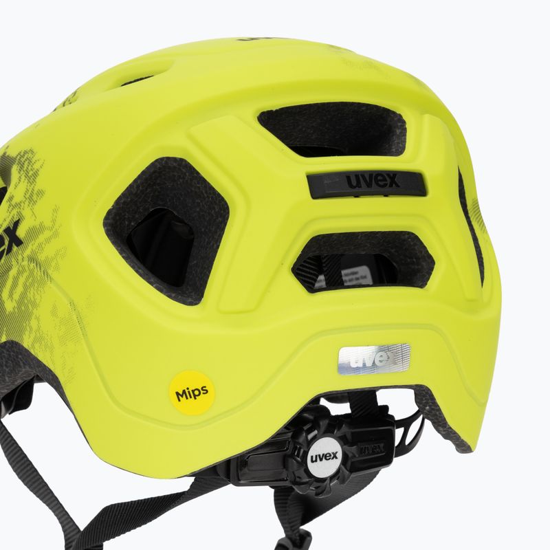 Vaikiškas dviračio šalmas UVEX React MIPS Jr lime/black 8