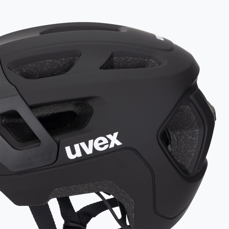 Vaikiškas dviratininko šalmas UVEX React Jr black matte 7