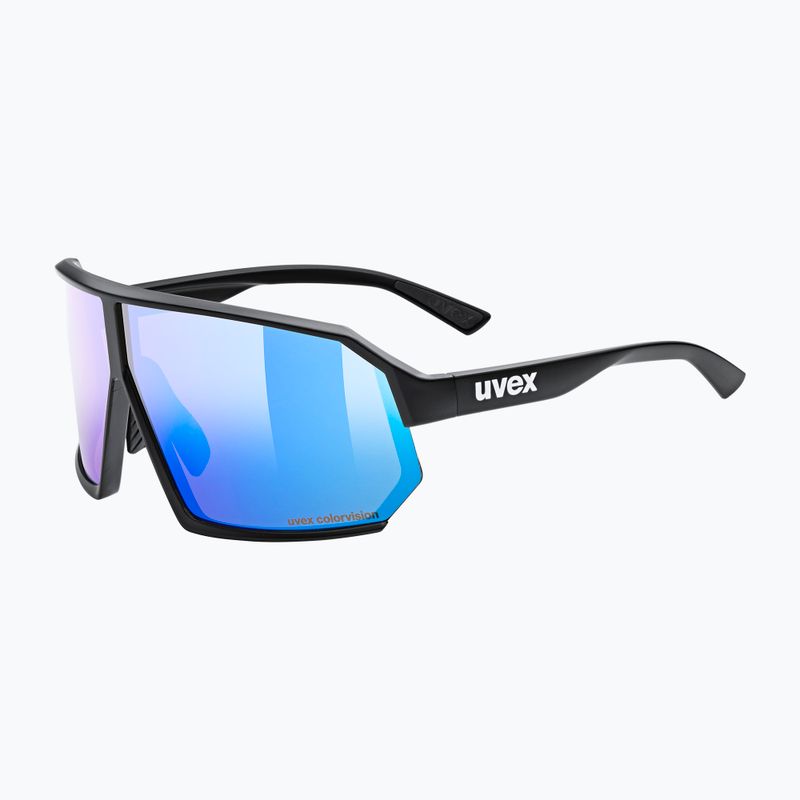 Akiniai nuo saulės UVEX Sportstyle 237 CV black matt/mirror blue