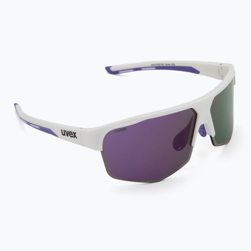 Akiniai nuo saulės UVEX Axos Set white matt/mirror purple/clear 2