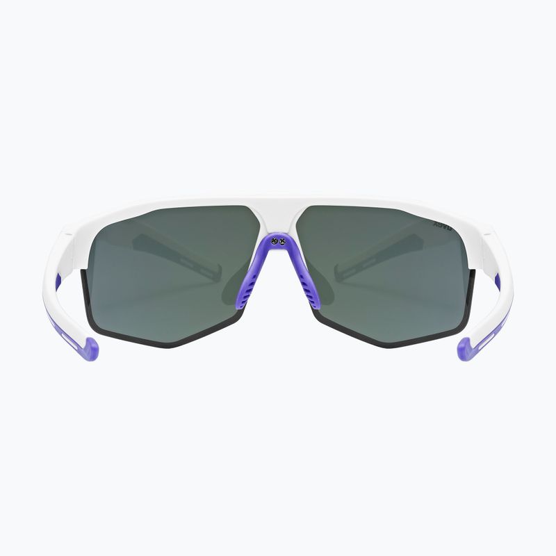 Akiniai nuo saulės UVEX Axos Set white matt/mirror purple/clear 4
