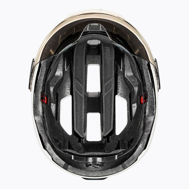 Dviratininko šalmas UVEX Stride Visor white matt/litemirror silver 7