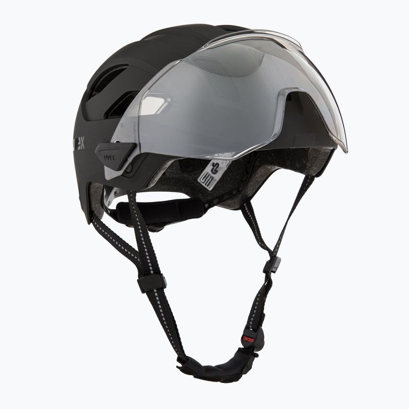 Dviračio šalmas UVEX Stride Visor black matt/litemirror silver 9