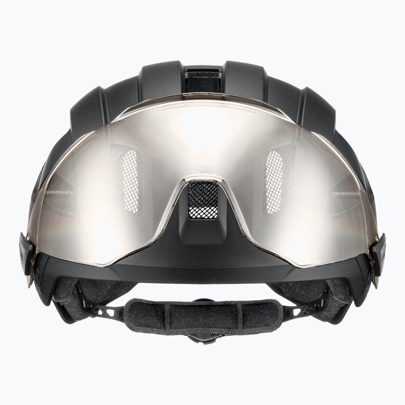 Dviratininko šalmas UVEX Stride Visor black matt/litemirror silver 3