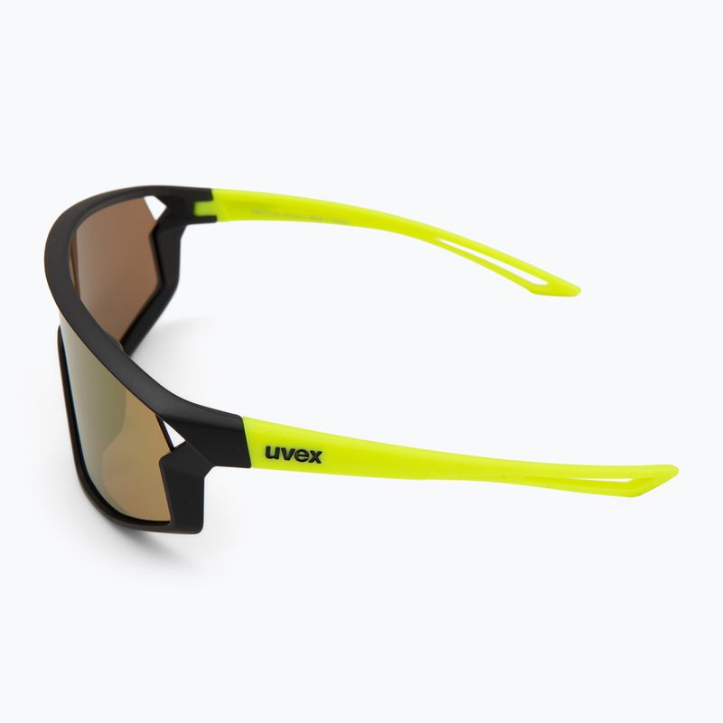 Vaikiški akiniai nuo saulės UVEX Skyryse Jr black/yellow matt/mirror yellow 4