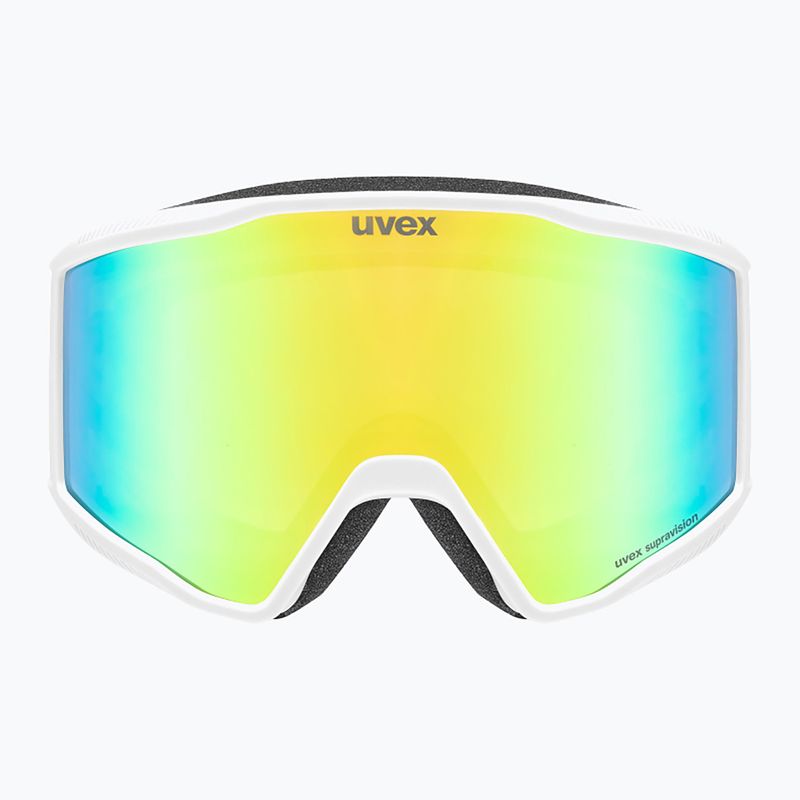 Slidinėjimo akiniai UVEX Blast FM S2 white matt/mirror green 2