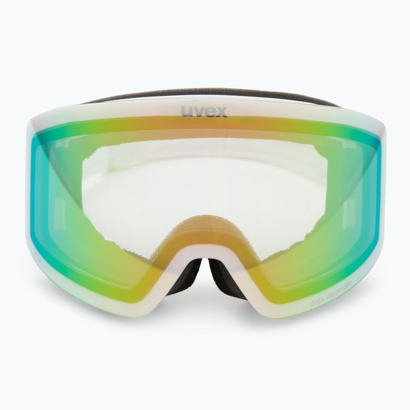 Slidinėjimo akiniai UVEX Provoqe V white matt/vario green mirror 2