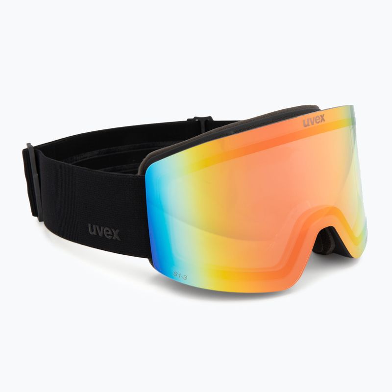 Slidinėjimo akiniai UVEX Provoqe V black matt/vario rainbow mirror