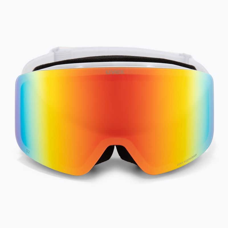 Vaikiški slidinėjimo akiniai UVEX Pwdr FM white matt/mirror rainbow/green/clear 2