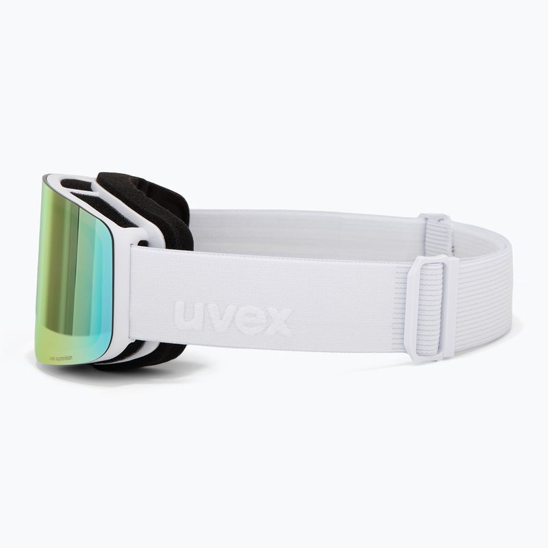 Vaikiški slidinėjimo akiniai UVEX Pwdr FM white matt/mirror rainbow/green/clear 4