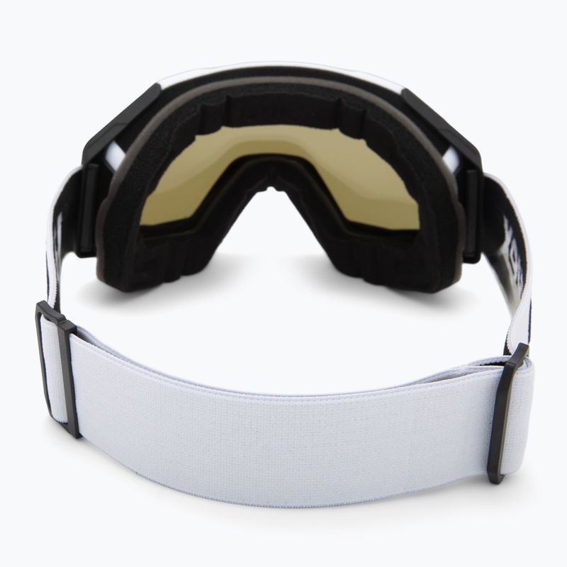 Slidinėjimo akiniai UVEX Gravity FM white matt/mirror silver/green/clear 3