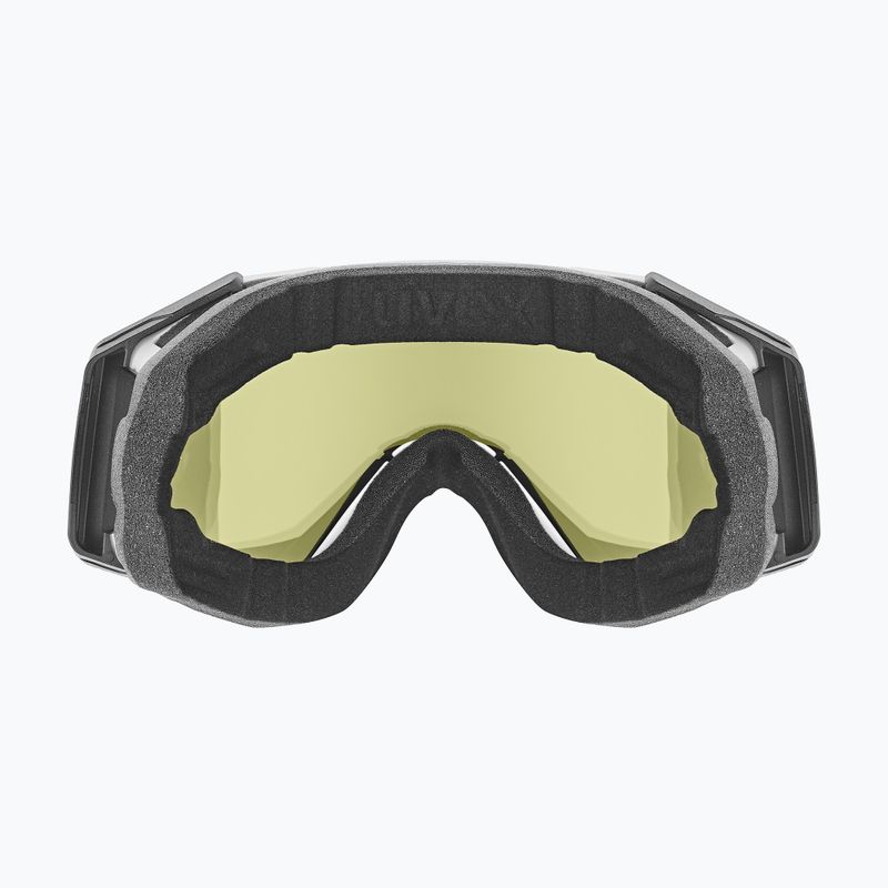 Slidinėjimo akiniai UVEX Gravity FM white matt/mirror silver/green/clear 3