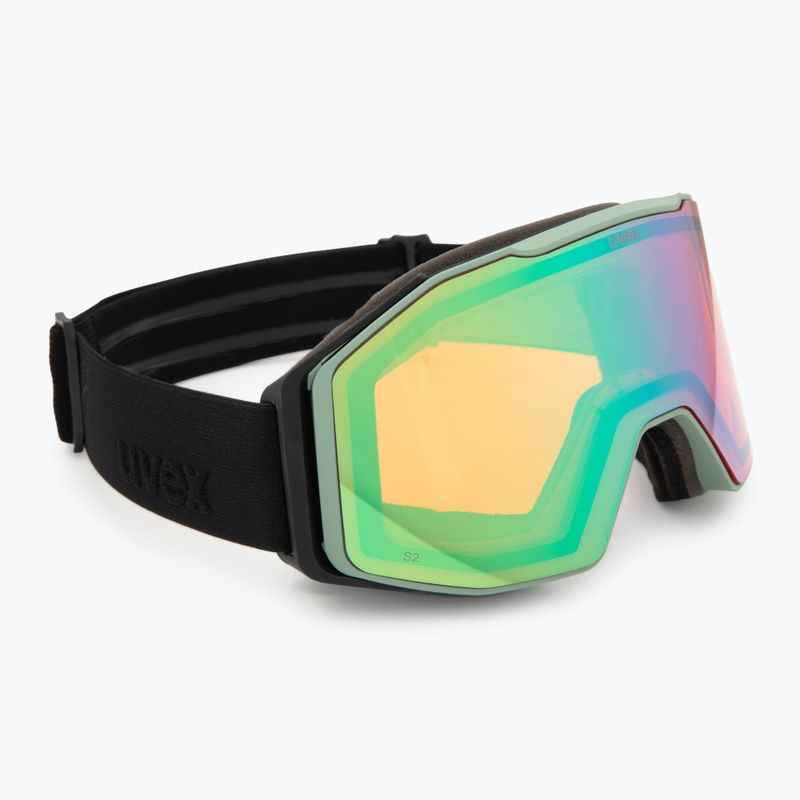 Slidinėjimo akiniai UVEX Gravity FM oxid matt green/mirror opal/orange/clear