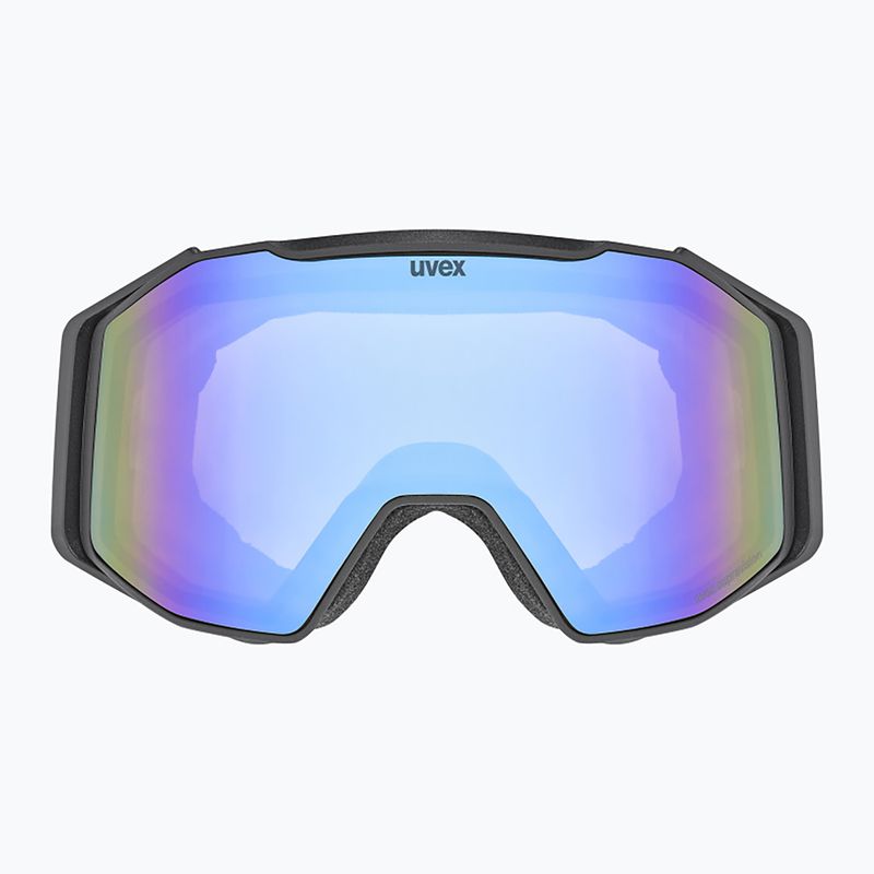 Slidinėjimo akiniai UVEX Gravity FM S2 black matt/mirror blue 2