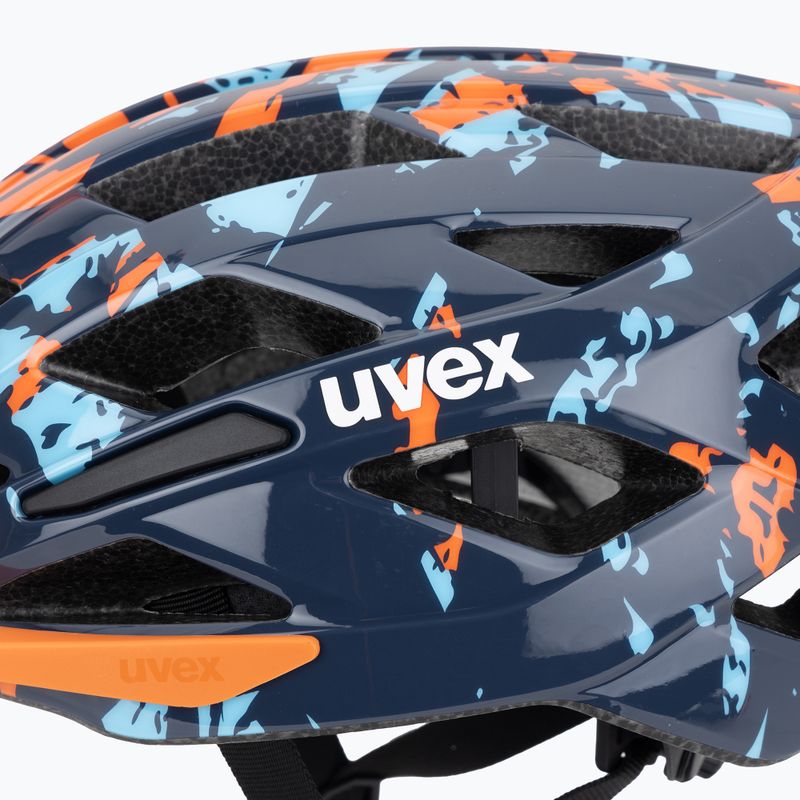 Vaikiškas dviratininko šalmas UVEX Air Wing 2 papaya/bubble blue 7