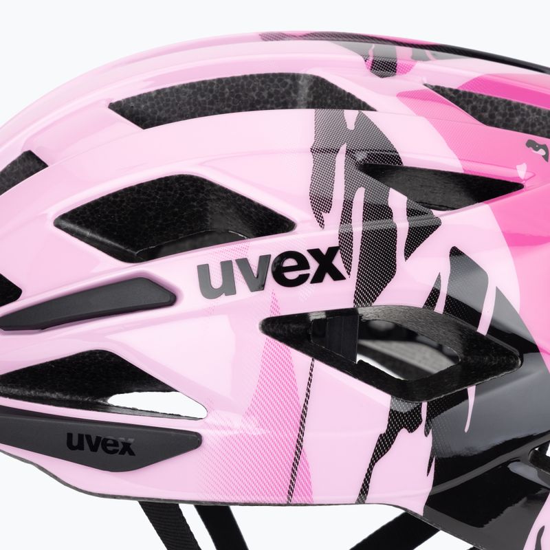 Vaikiškas dviratininko šalmas UVEX Air Wing 2 strawberry/black 7