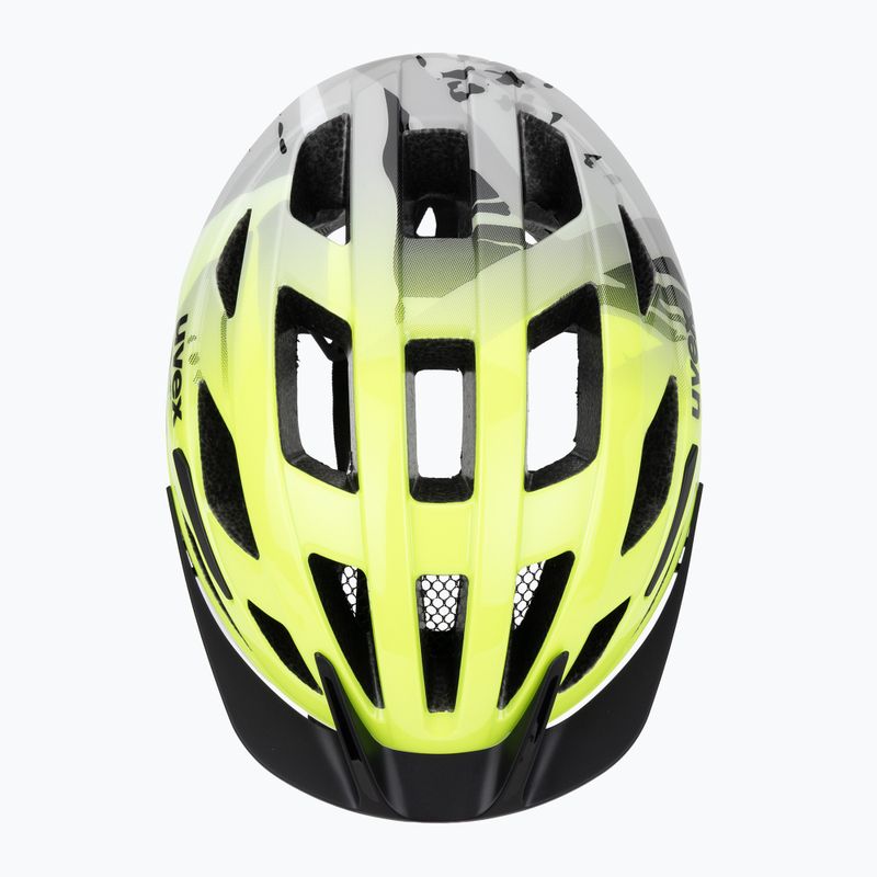 Vaikiškas dviratininko šalmas UVEX Air Wing 2 neon yellow/black 6